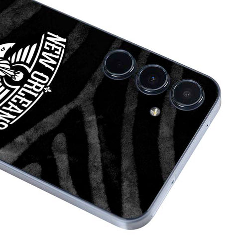 NBA New Orleans Pelicans Black Animal Print Galaxy A35 5G Skin